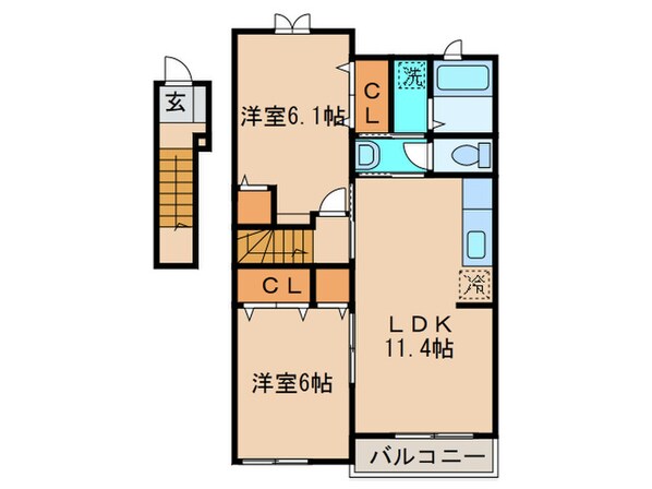 エステ－ト桜Ⅱの物件間取画像